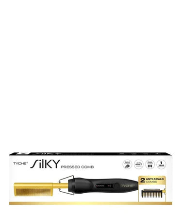 Tyche Silky Pressed Comb – Gold Ceramic HZPC04 - ANNS BEAUTY SUPPLY